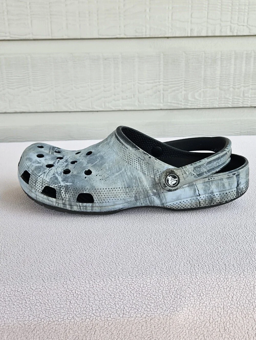 Crocs Classic Clog Mossy Oak Hailstone Grey Men SZ 12 Slip On Waterproof Shoes